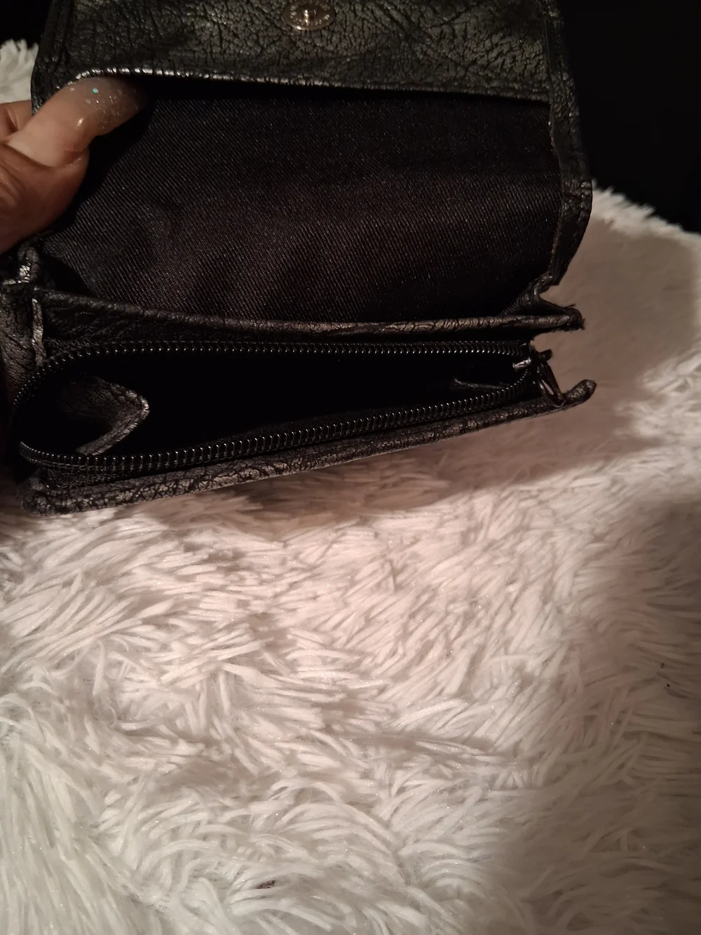 Black Women's Wallet - Classic Folded Clutch